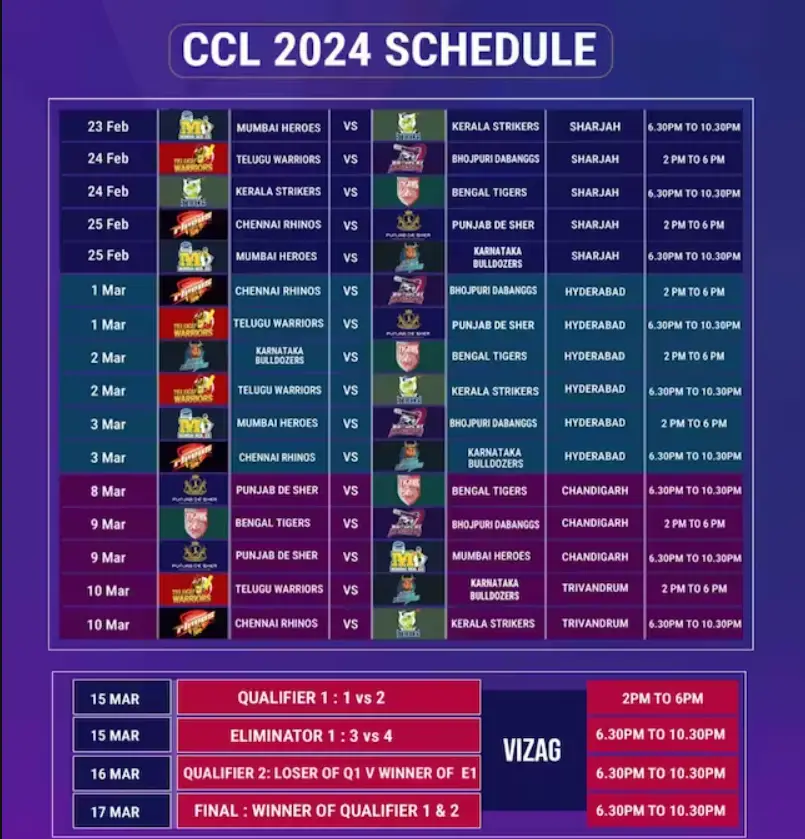 CCL 2024 Schedule